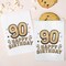 Big Dot of Happiness Adult 90th Birthday White Paper Treat Bags, Black & Gold Party Individual Greaseproof Brown Paper Sandwich Cookie Bags - 25 Count
